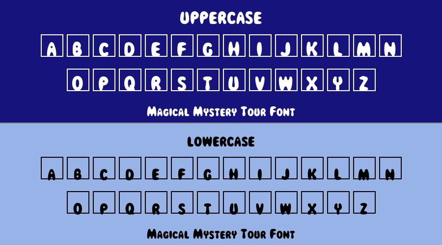 Magical Mystery Tour Font Preview