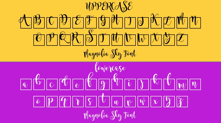 Magnolia Sky Font Preview