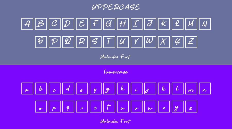 Malvides Font Preview