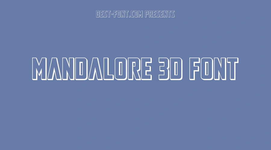 Mandalore 3D Font