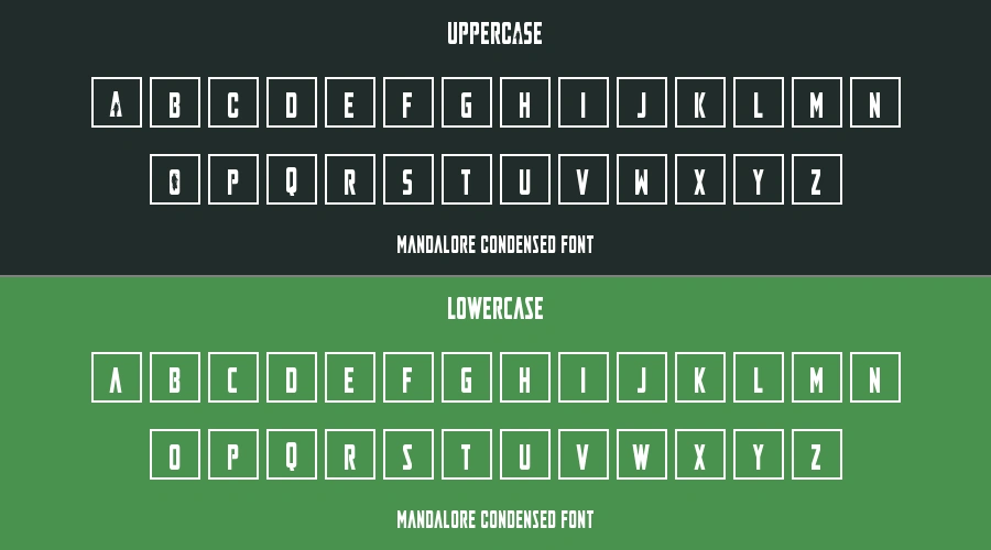 Mandalore Condensed Font Preview