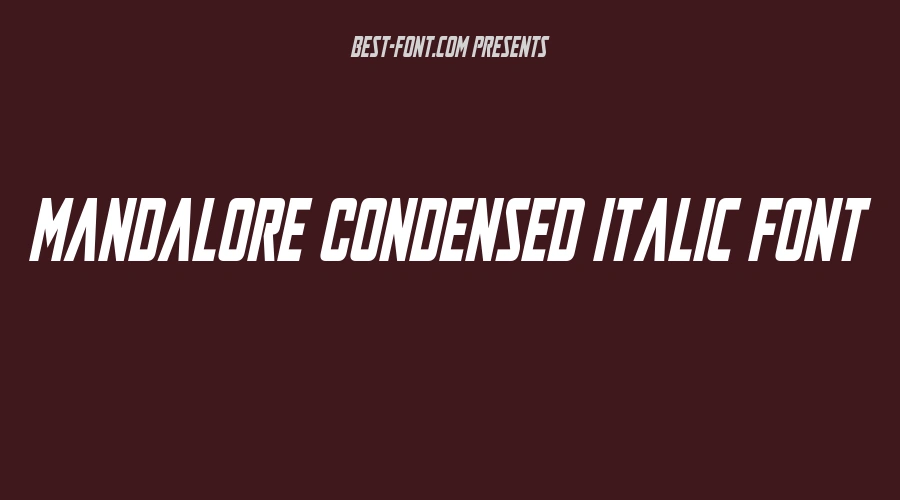 Mandalore Condensed Italic Font