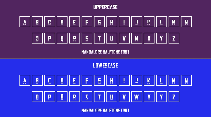 Mandalore Halftone Font Preview