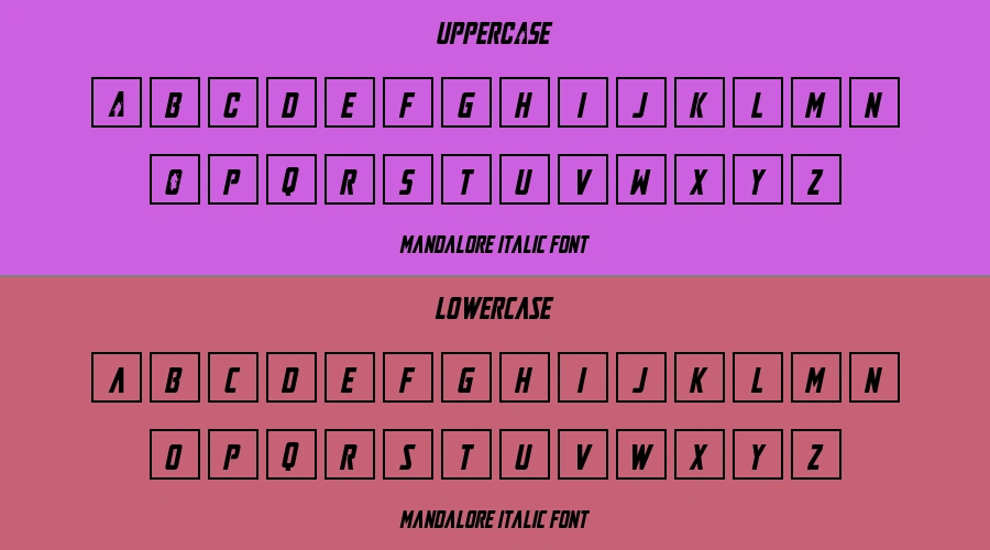 Mandalore Italic Font Preview