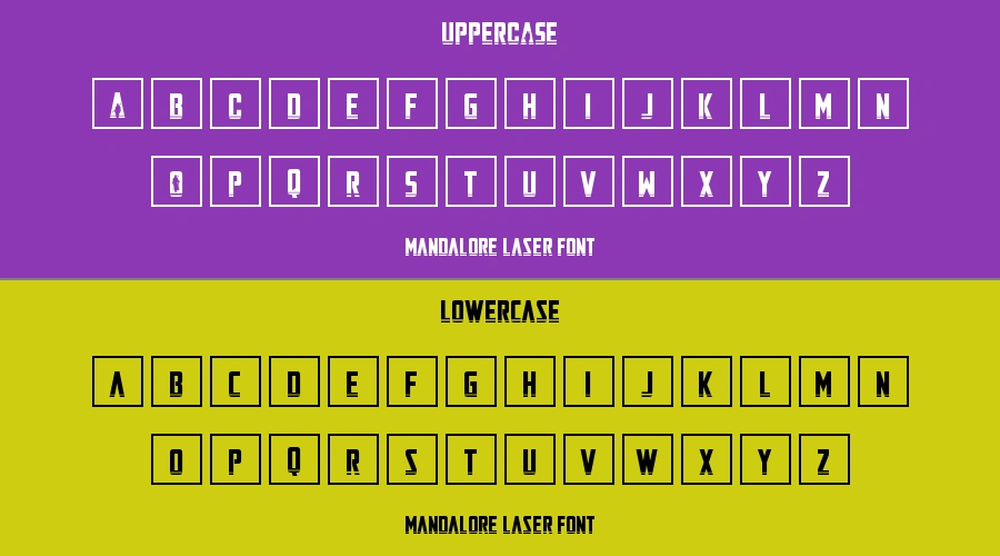 Mandalore Laser Font Preview