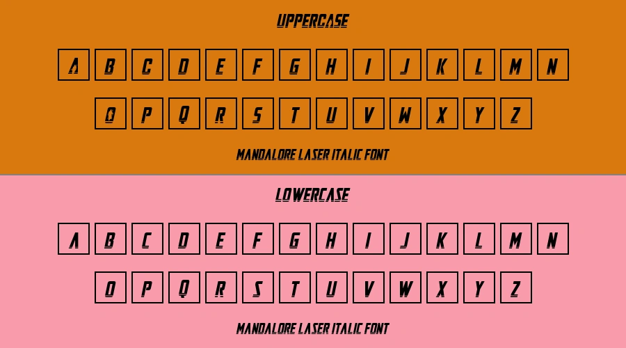 Mandalore Laser Italic Font Preview
