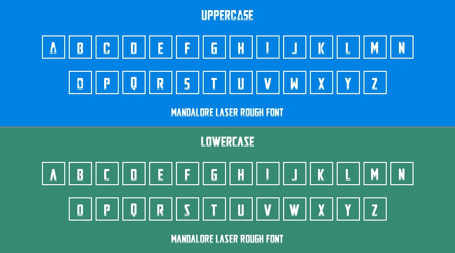 Mandalore Laser Rough Font Preview