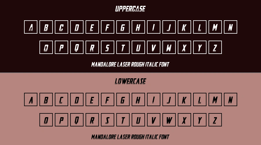 Mandalore Laser Rough Italic Font Preview