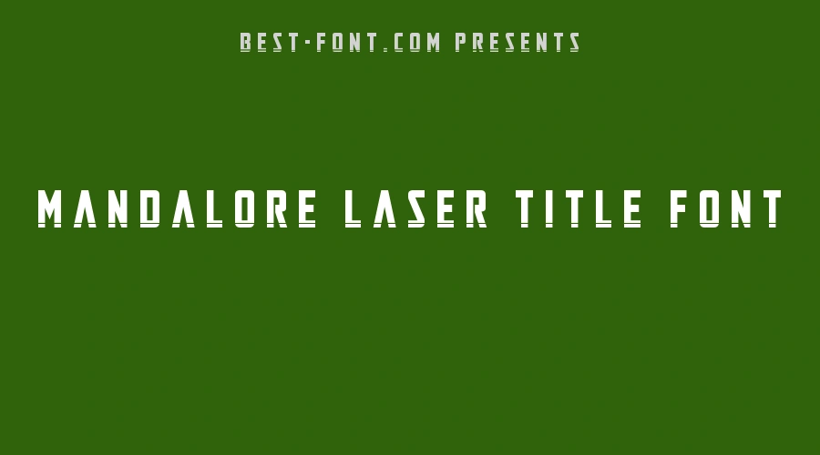 Mandalore Laser Title Font