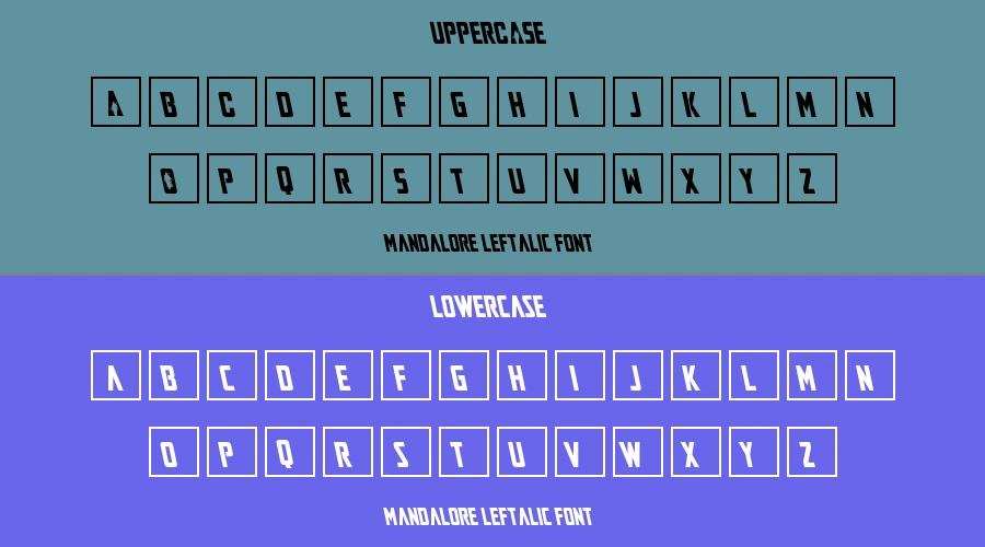 Mandalore Leftalic Font Preview