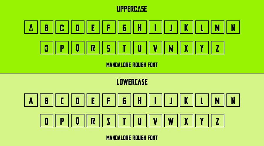 Mandalore Rough Font Preview