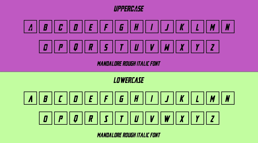 Mandalore Rough Italic Font Preview