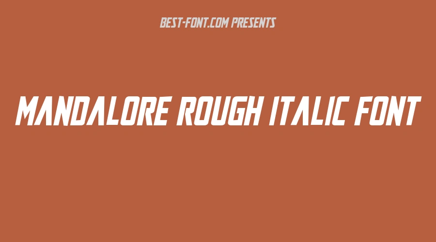 Mandalore Rough Italic Font