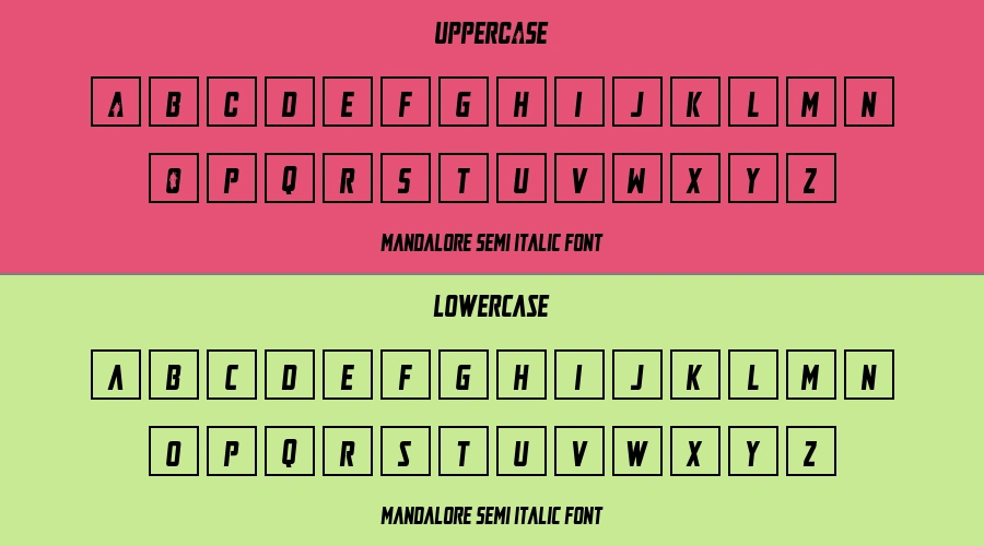 Mandalore Semi Italic Font Preview