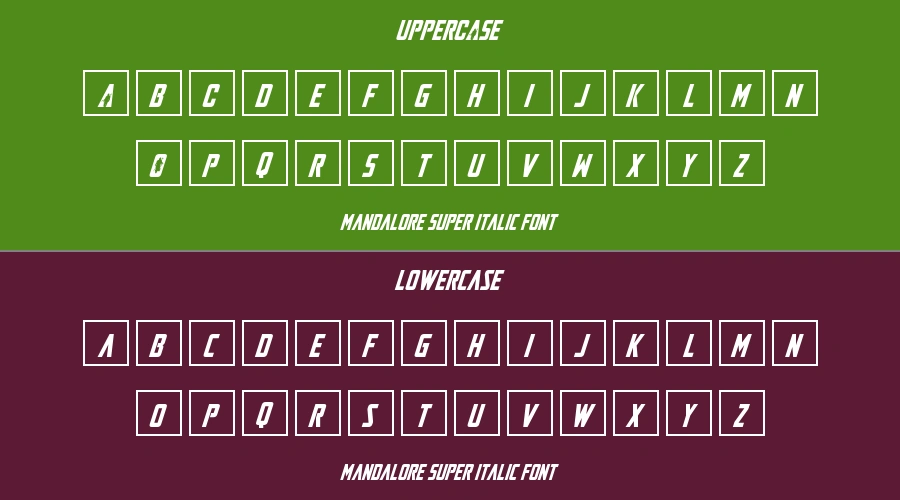 Mandalore Super Italic Font Preview
