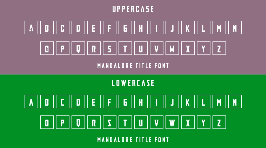Mandalore Title Font Preview
