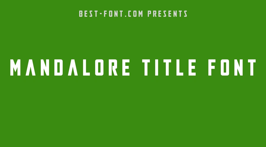 Mandalore Title Font
