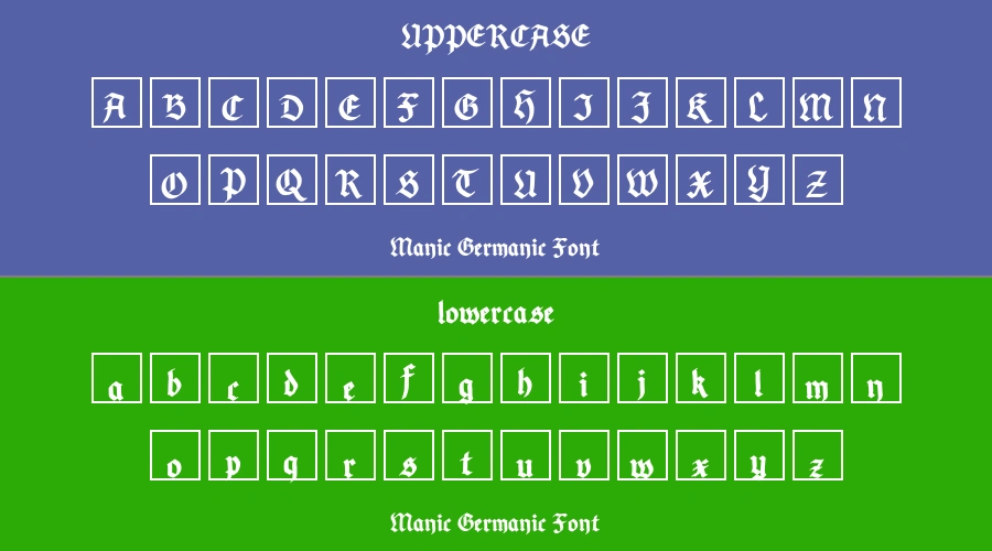Manic Germanic Font Preview
