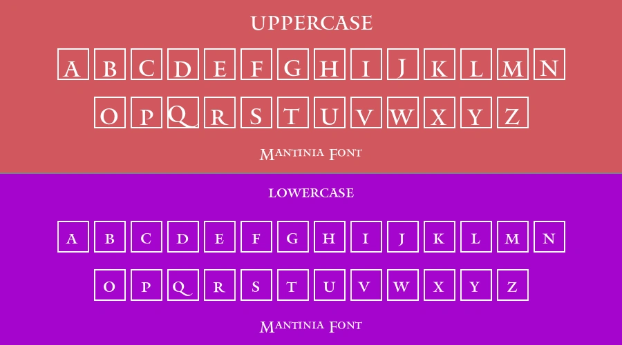 Mantinia Font Preview