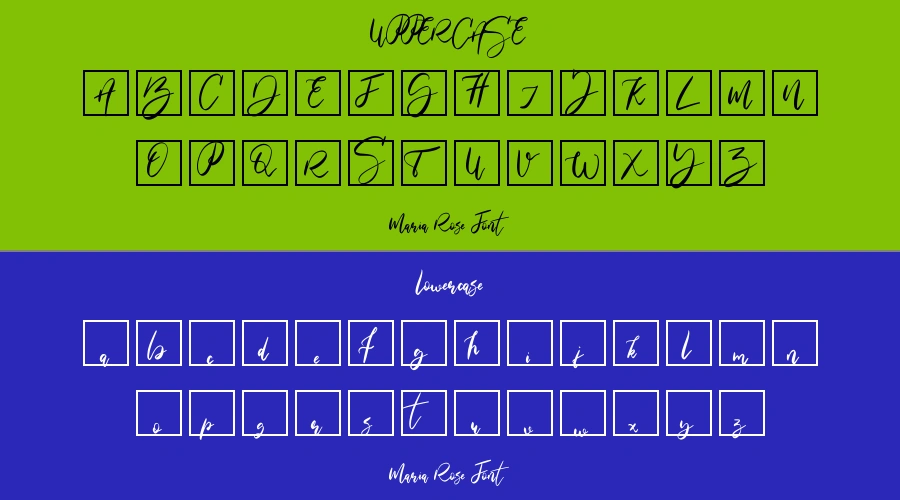 Maria Rose Font Preview