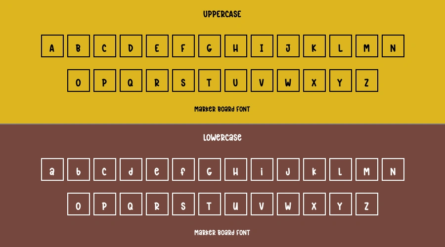 Marker Board Font Preview