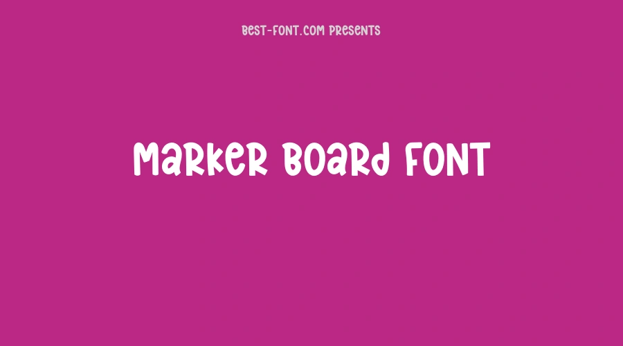 Marker Board Font