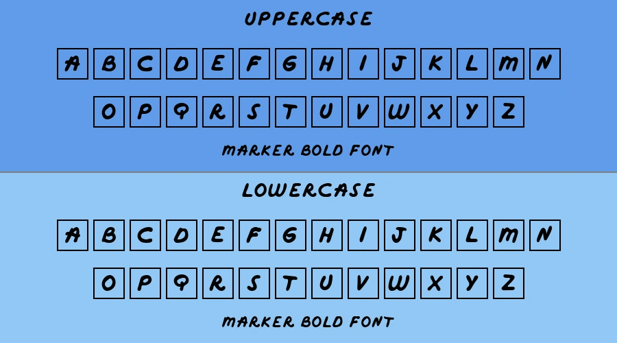 Marker Bold Font Preview
