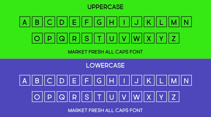 Market Fresh All Caps Font Preview