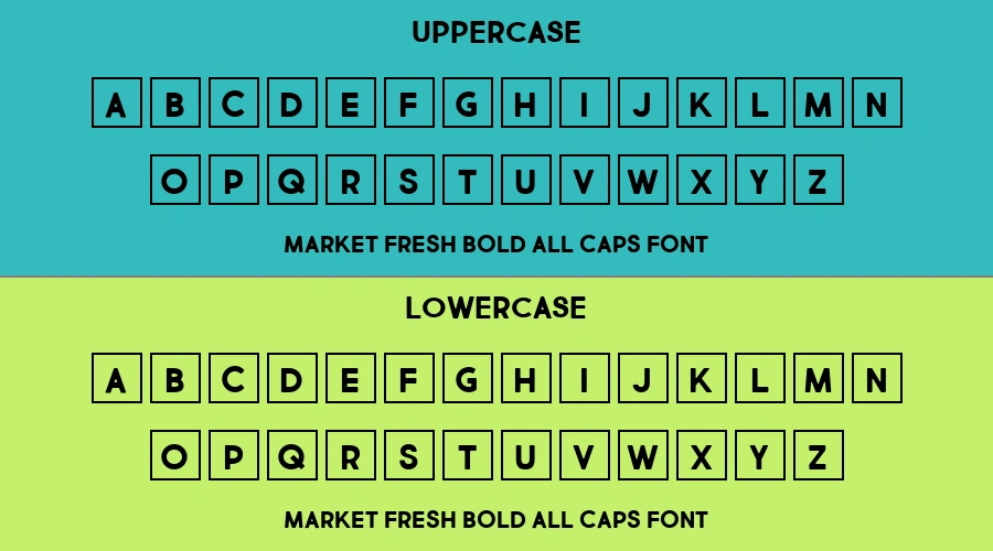 Market Fresh Bold All Caps Font Preview