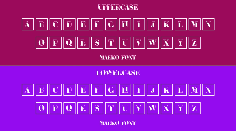 Marko Font Preview