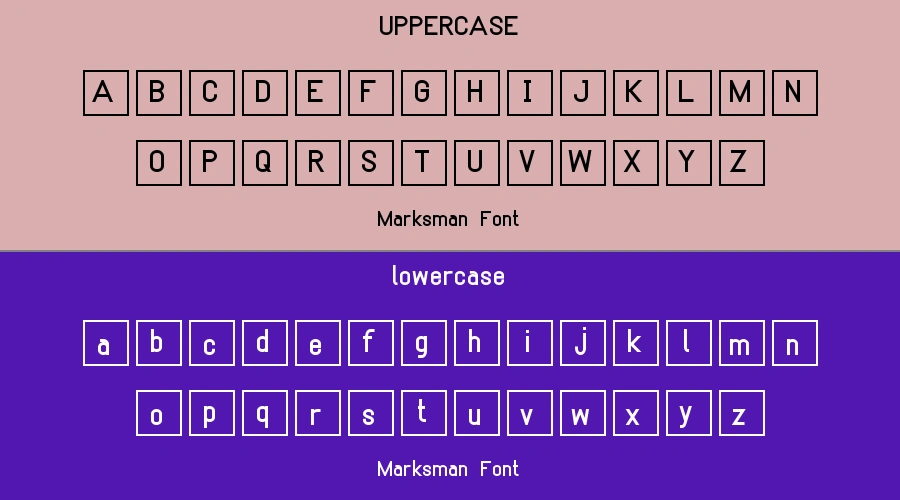 Marksman Font Preview