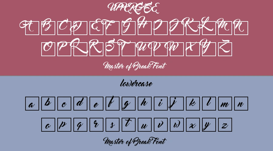 Master of Break Font Preview
