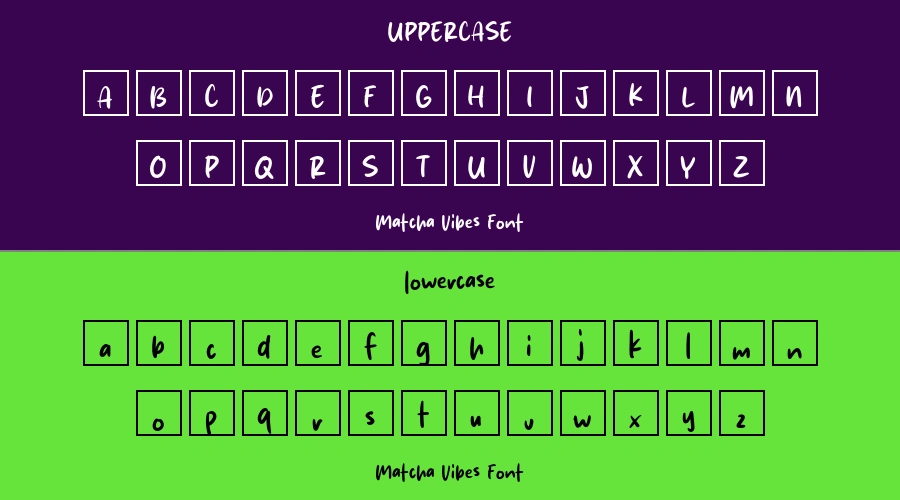Matcha Vibes Font Preview