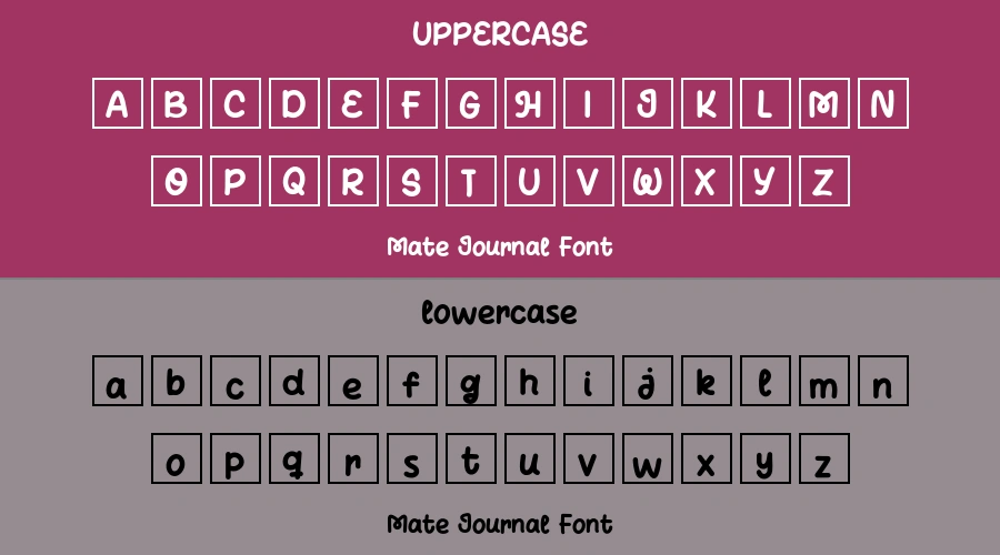 Mate Journal Font Preview