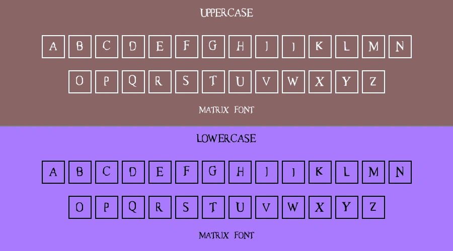 matrix Font Preview