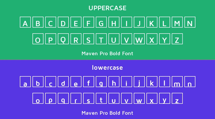 Maven Pro Bold Font Preview