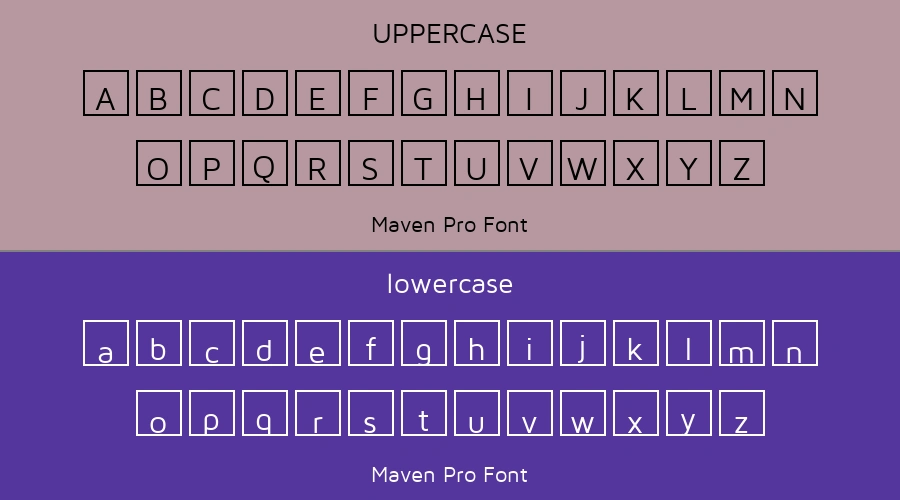 Maven Pro Font Preview
