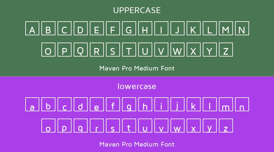 Maven Pro Medium Font Preview
