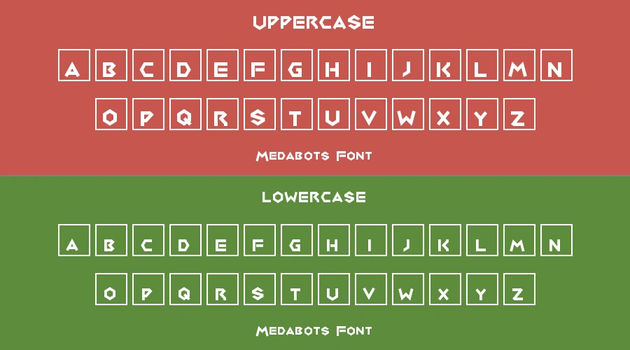 Medabots Font Preview