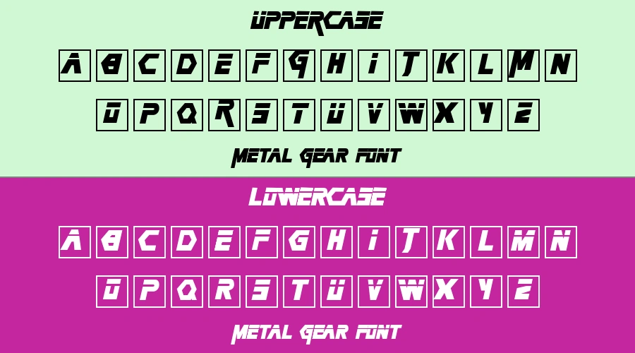 Metal Gear Font Preview