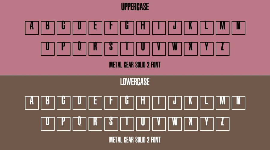 Metal Gear Solid 2 Font Preview