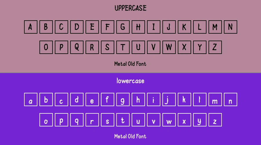 Metal Old Font Preview