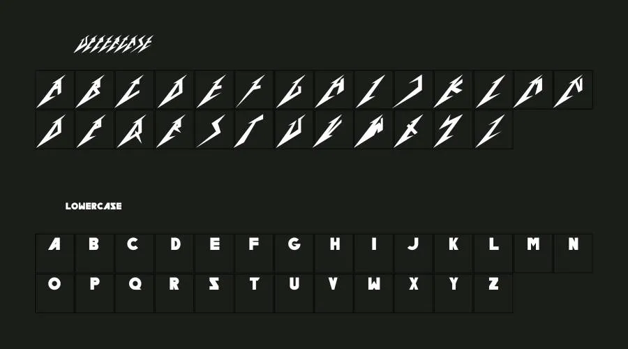 Metallica Font Preview