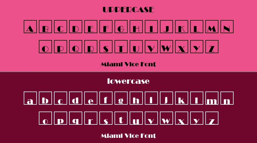 Miami Vice Font Preview