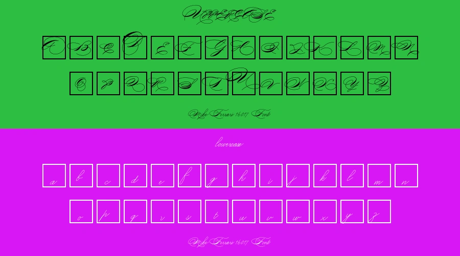 Mike Ferrari 16017 Font Preview