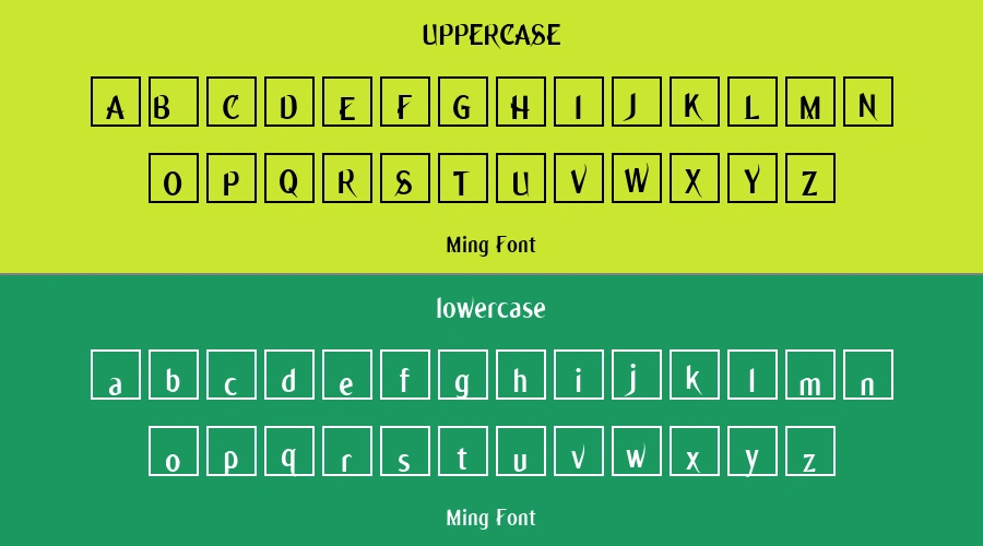 Ming Font Preview