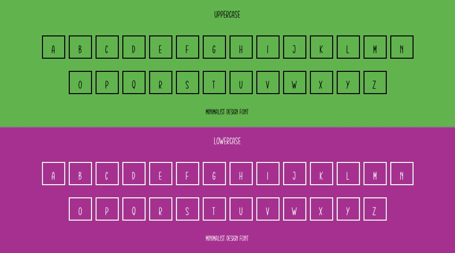 Minimalist Design Font Preview