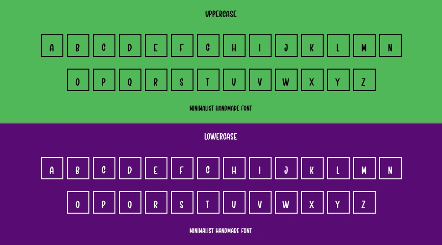 Minimalist Handmade Font Preview