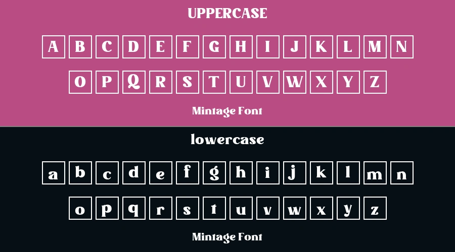 Mintage Font Preview