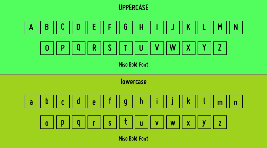 Miso Bold Font Preview
